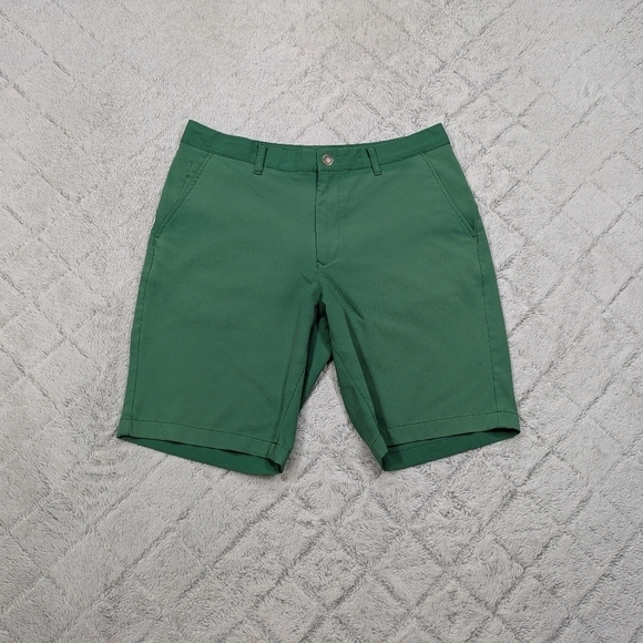 Bonobos Shorts Men's 34 Green Golf Performance Polyester Blend Casual 10” - Picture 1 of 8